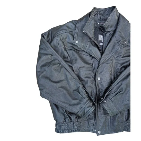 Wilsons‎ Leather Men's Black Leather Motorcycle Jacket XXL Insulated - Picture 8 of 12